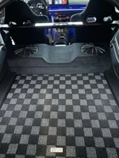 P2M Dark Grey Checkered Carpet Rear Trunk Mat for Toyota Supra A90 19+ New