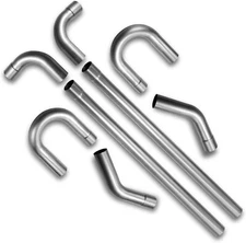 2.5" 8PCS Aluminum Turbo Intercooler Elbow Pipe Kit U-Bend 90° Piping Kit NEW