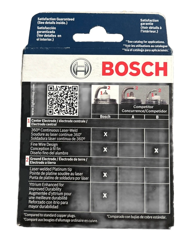 BOSCH 8106 DOBLE PLATINO--NUEVO EN CAJA ORIGINAL--JUEGO DE 4--ENVÍO RÁPIDO GRATUITO  Foto 2 de 2