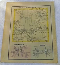 1876 NY Harford Mills (Eades Freetown, Jennings LaPeer Cortland Co Map frm Atlas