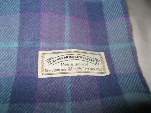 Sciarpa James Pringle Weaver 100% lana tartan a quadri 24" x 10 1/2" - Foto 2 di 3