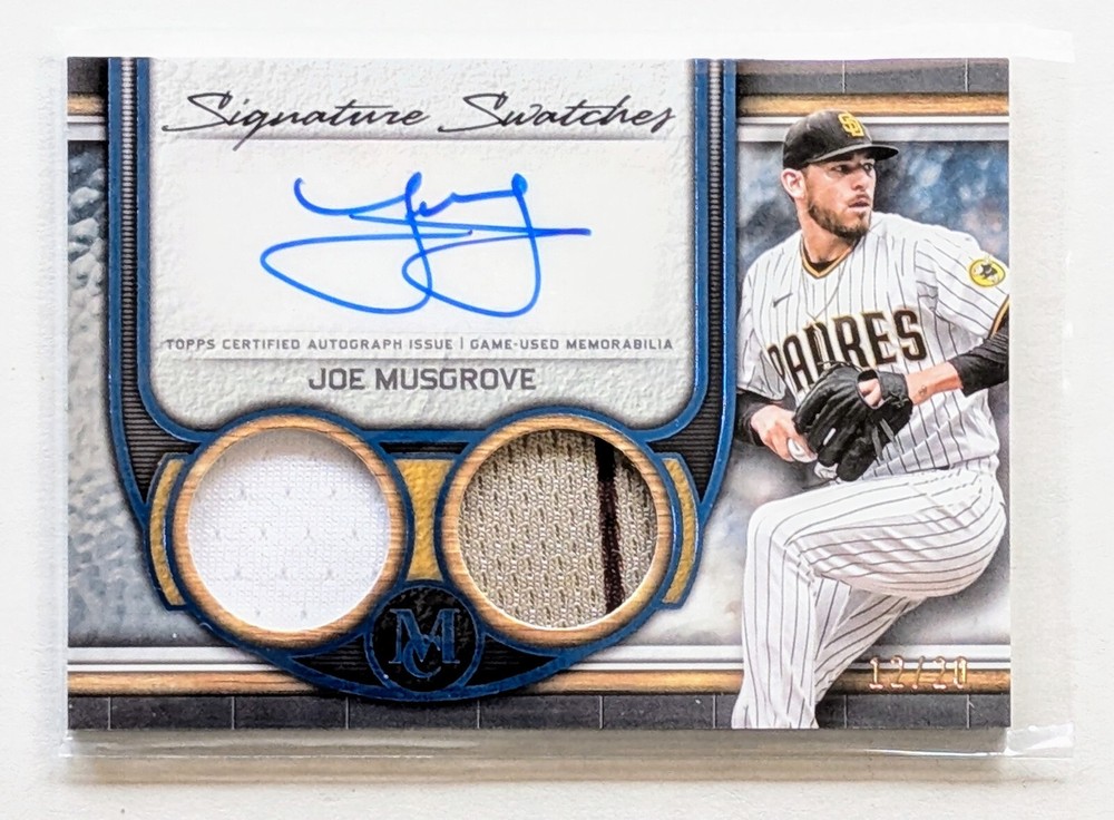 2023 Topps Museum Collection Joe Musgrove Blue Foil Auto /20 #SWDRA-JM Padres