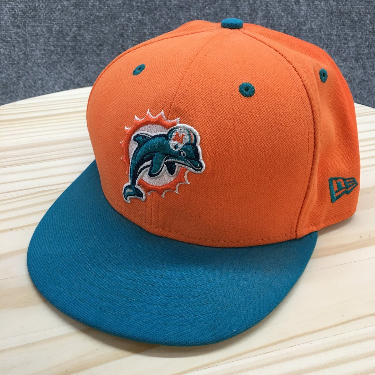 Miami Dolphins NFL Snapback Hat Mens Blue Gray 7 3/8 Fitted