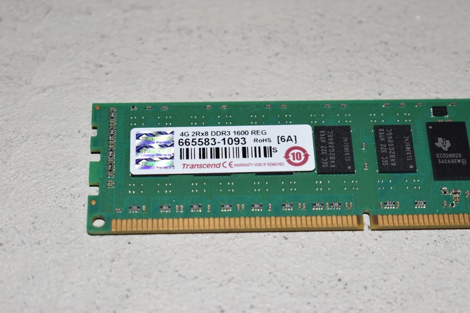 4GB TRANSCEND 4G 2RX8 DDR3 1600 ECC REG Server Memory - Image 2 of 4