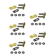Jeremywell 530UO Gold Color Motorcycle Chain Connecting Link 5 Pieces