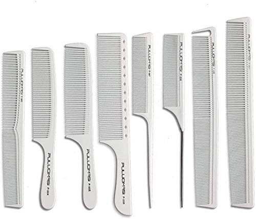 Professional Hairdresser Set - 8 Pack Heat-Resistant and Anti-Static Combs for G