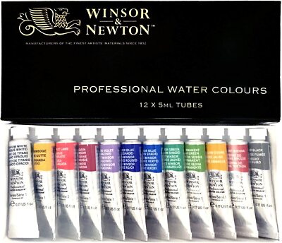 Winsor & Newton Professional Watercolor 12 colors set 5ml