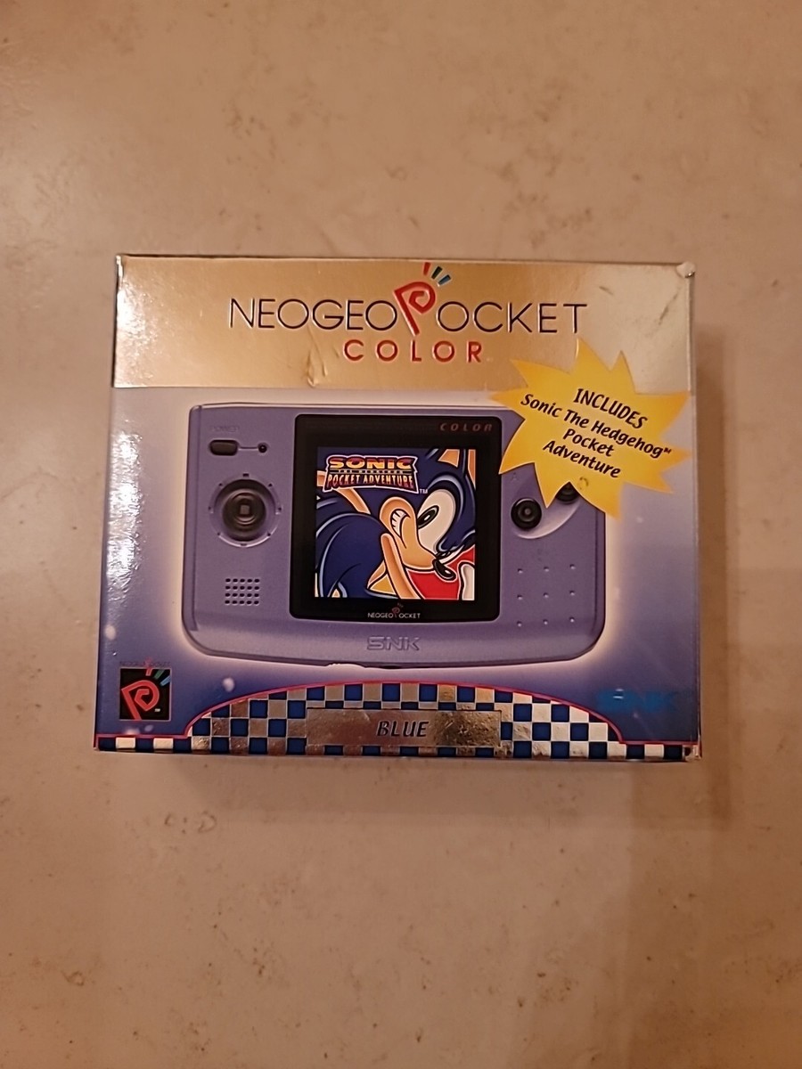 Neo Geo Pocket Color Blue Sonic System Box NEOGEO NGPC USA TESTED