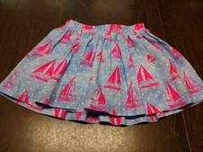 Sonoma Light Blue With Sailboats Skort Size Girls 4 EUC
