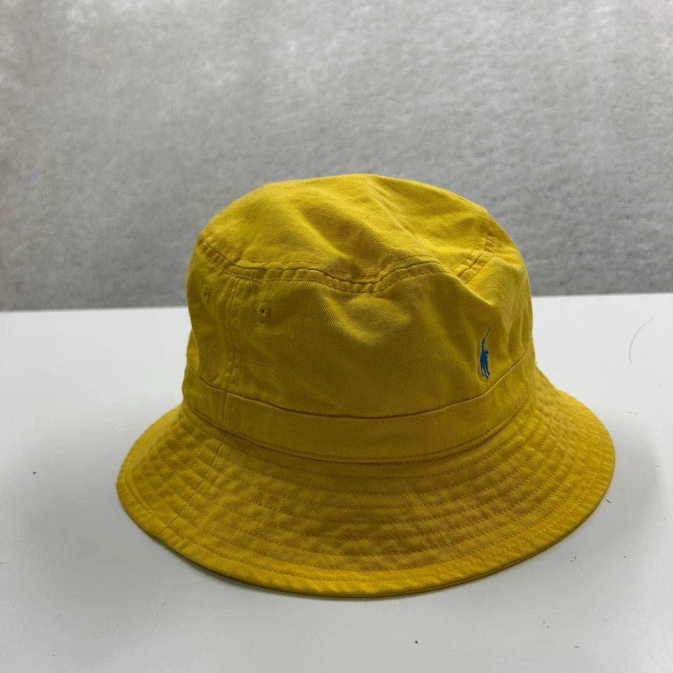 Polo Ralph Lauren Bucket Hat Kids Size 8-20 One Size Yellow Pony Sun Safari - Image 3 of 4