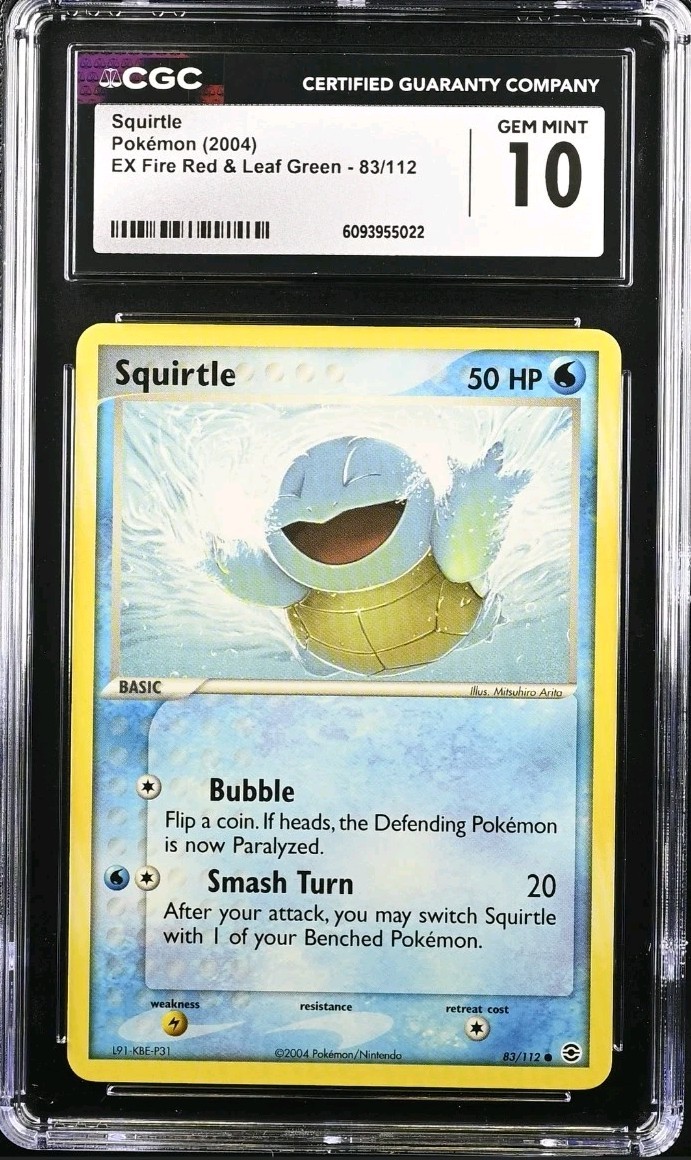 Pokemon Squirtle 83/112 EX FireRed & LeafGreen CGC 10 GEM MINT