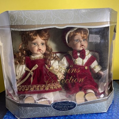 Collectible Memories Genuine Porcelain Doll Twins Collection SH