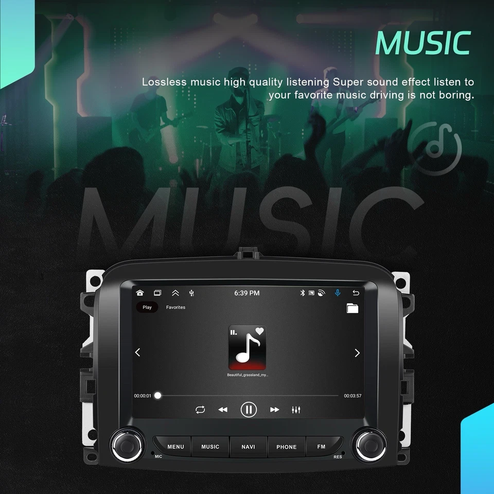 Autoradio 7” Android 15 per Fiat 500L 2013-2019 Navigatore CarPlay 4+64GB Wi-Fi - Immagine 4 di 4