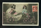 FRANCE COLOURED POSTCARD CHILDREN SOWER - SEE PHOTO!!! (969403)