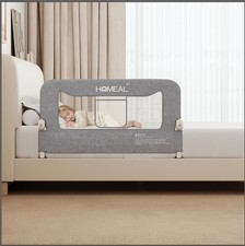 HOMEAL Bed Rail for Toddlers - 32" Foldable Toddler Bed Rails White OpenBox