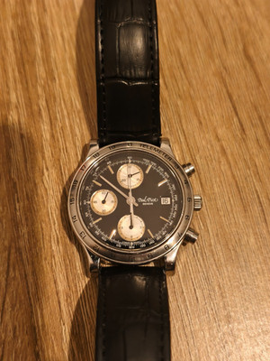 Paul Picot Telemeter Chronograph Automatic Valjoux7750 panda Dial Men's Watch