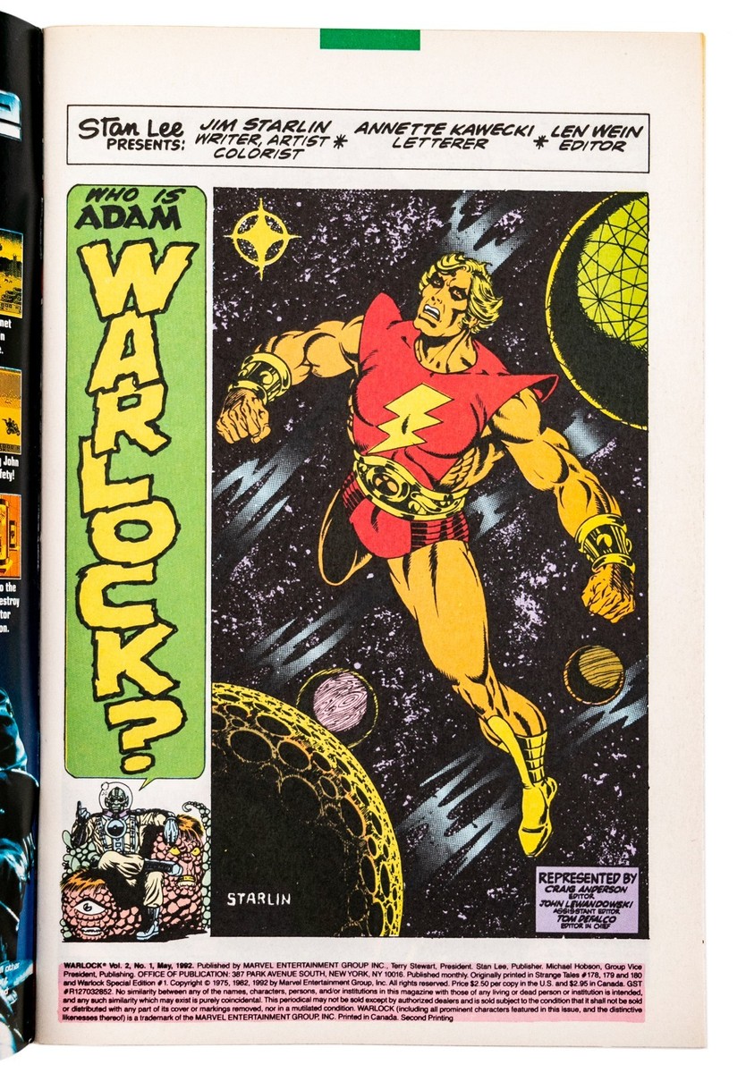 Warlock #1 (1992 Marvel) Jim Starlin Reprints of Strange Tales 178