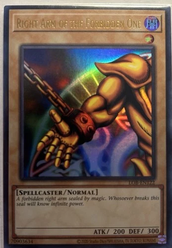 Right Arm of the Forbidden One LOB-EN122 25th Anniversary Ultra Rare NM YGO