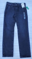NWT Gap Kids 90s Original Straight Leg Black Jeans Boys 14 Adjustable Waist