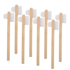 8 Pcs Nylon Medium Hard Denture Toothbrush Aligner Care Cleaner Tool