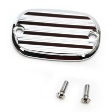 Joker Machine Chrome Finned Rear Brake Master Cylinder Cover - 08-01FN