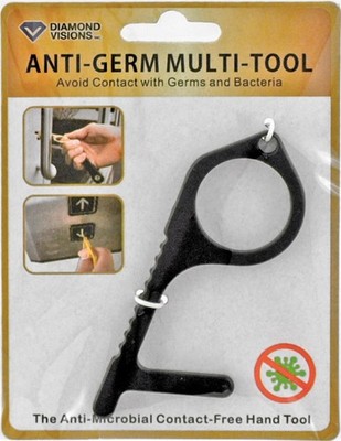 LOT (6) Diamond Visions Anti-Germ Contact-Free Multi-Tool.(4) Black (2) Goldtone