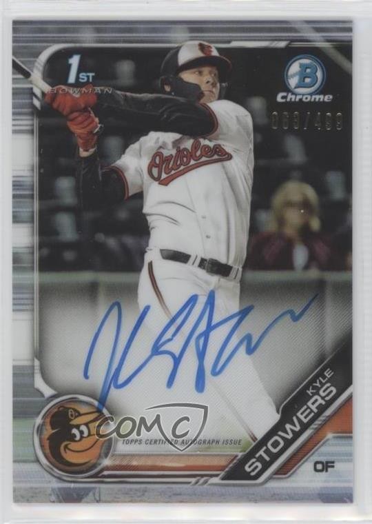 2019 Bowman Draft Chrome Pick Refractor 63/499 Kyle Stowers #CDA-KS Auto w6g