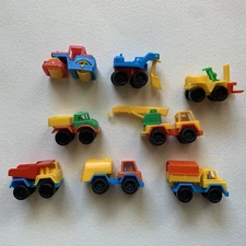 Vintag Bruder Mini Plastic Construction x8 Different West Germany Miniature Toys