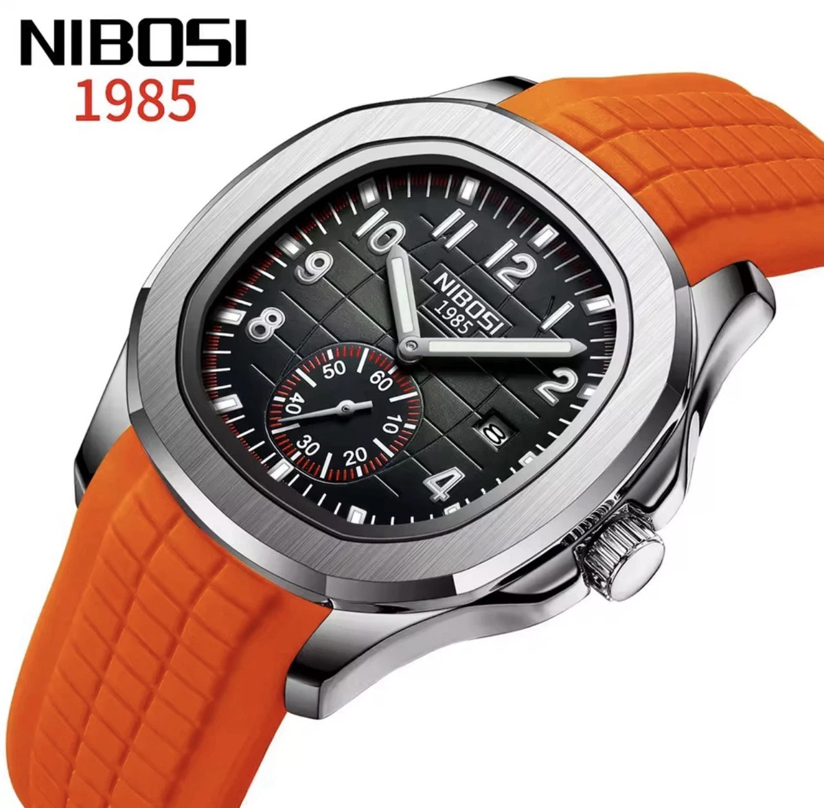 NIBOSI Herenhorloge Polshorloge Heren Analoog Kwartshorloge Roestvrij Staal Horloges voor Heren Mannen Waterdicht Zakelijk Casual Klassiek Horloge met Dag en Datumweergave, zwart, zilver, Klassiek