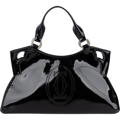 Cartier Black Patent Leather Marcello de Cartier Handbag Tasche