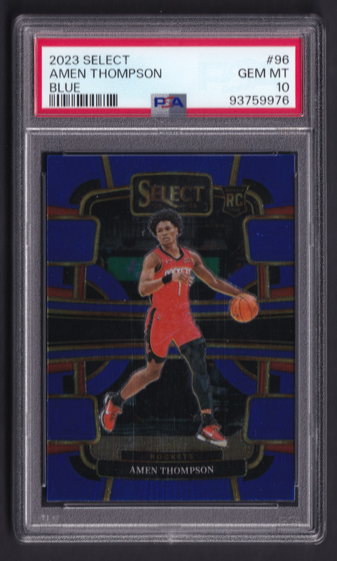 2023 Select - Rockets Amen Thompson - RC Blue Prizm - PSA 10 GEM MT