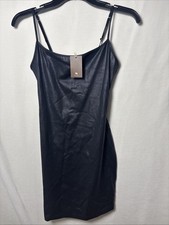Women’s Black Spaghetti Mini Slip Dress Black Size M