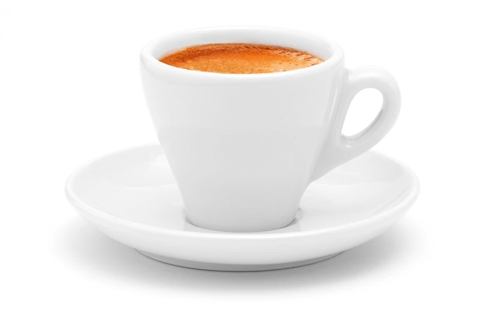 6 Espressotassen mit Untertasse dickwandig aus Porzellan Italia 6er Tassenset - Bild 4 von 4