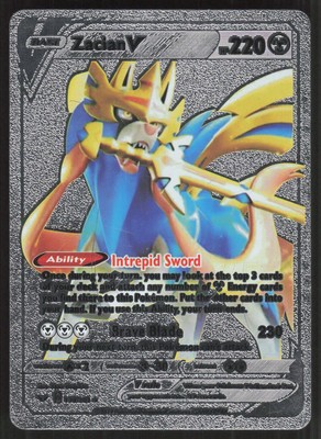 Zacian V Silver Foil, Fan Art, #138/202 Ultra Rare | eBay
