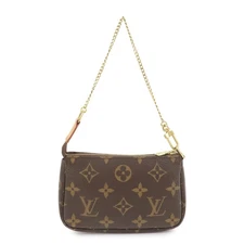 Louis Vuitton Monogram Mini Pochette Accessoires Hand Bag M58009 Auth Used F/S