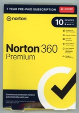 NORTON 360 DELUXE INTERNET SECURITY 2025 (10 DEVICE/1 YEAR) *NEW in RETAIL BOX