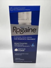 Rogaine Men's 5% Minoxidil Hair Regrowth Foam 1 Month Supply 2.11oz Exp 12/26