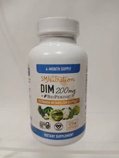 SM Nutrition DIM 200mg with BioPerine 120 Caps EXP 01/26 Estrogen Metabolism Sup
