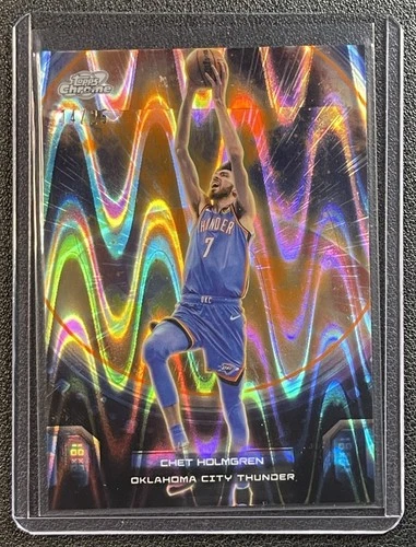 2025 Topps Cosmic Chrome Chet Holmgren Orange Galactic Refractor (RAW)