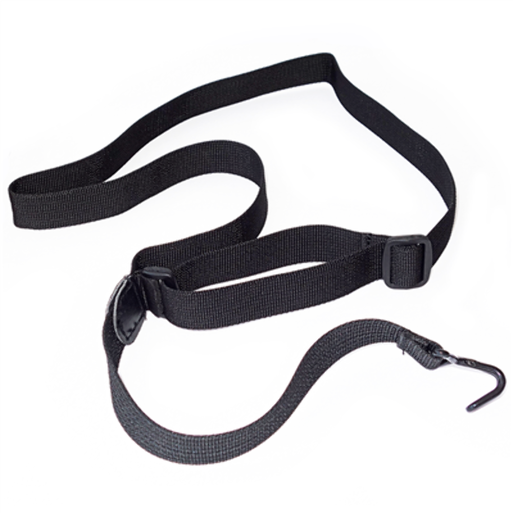 Ukulele Strap Sling In Black Polyester Webbing