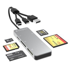 Memory Stick Pro Duo Adapter for iPhone/USB C/PC - Aluminum 5 in 1 SD/TF/CF/M...