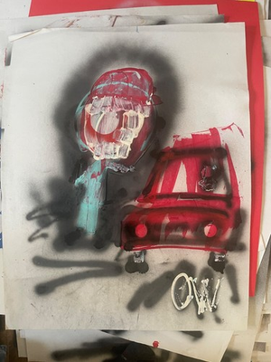 #ad #ad graffiti street art “Passenger” Ody West 22x28 poster size acrylic spray $35.00