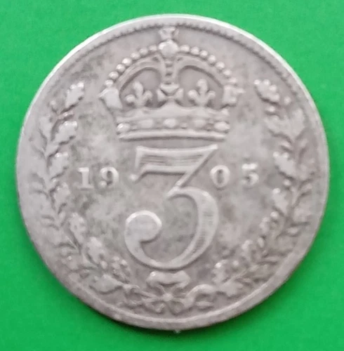 1905 Edward VII Threepence — photo from the most recent tracked eBay sale