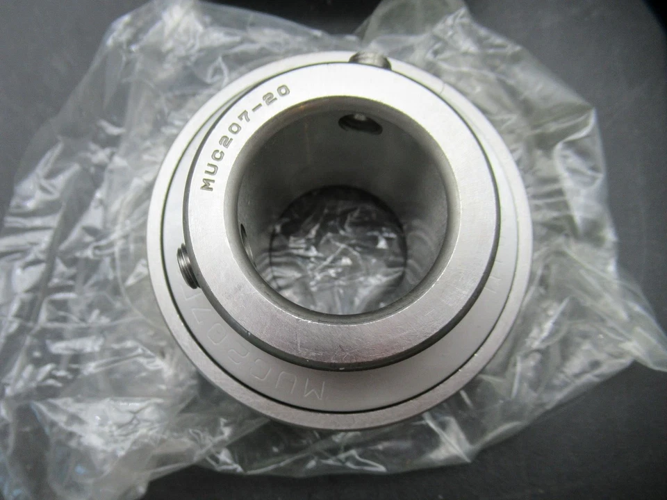 Rodamientos AMI MUC207-20, Juego de rodamientos de bloqueo de tornillo de acero inoxidable Inserto Foto 2 de 4