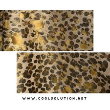Cowhide Leopard Acid Washed Gold Custom Cuts, Hair On Hide for Crafters, Wallets