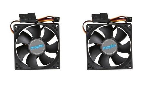 2 x 92mm Black PC Case Fans 3/4-Pin Connector 1800RPM 22.5dB Low Noise 9CM 90mm - 第 1/6 張圖片