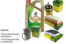 INSPEKTIONSKIT FILTER CASTROL 5L ÖL 5W30 für VW Golf VI 5K1 2.0 TDI