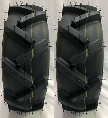 TWO NEW 4.00-4 R-1 Lug Tires 4 ply Garden Tillers Snow Blowers Tubeless