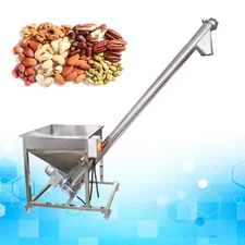 220V 1.1KW 5.5ft Screw Hopper Auger Conveyor Machine Screw Feeder Industrial