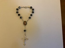 Beautiful Rosary for Car Rear View Mirror with DIVINE MERCY as Center Piece-NEW